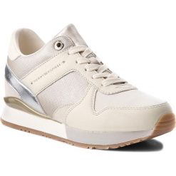 Sneakersy TOMMY HILFIGER - Sneaker Wedge FW0FW02977 Whisper White 121. Brązowe sneakersy damskie TOMMY HILFIGER, z materiału. Za 449,00 zł.