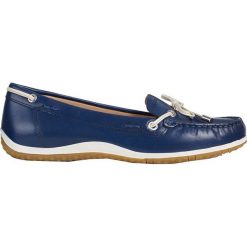 Geox Mokasyny damskie Vega Moc B Blue / D92DNB-043BC-C4EA5 Skóra (rozmiar 41). Niebieskie mokasyny damskie Geox, ze skóry. W wyprzedaży za 255,00 zł.
