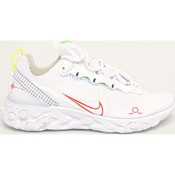 Nike - Buty React Element 55. Białe sneakersy męskie Nike, na sznurówki. Za 549,90 zł.
