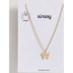Naszyjnik z literą - Beżowy. Brązowe naszyjniki damskie Sinsay. W wyprzedaży za 3,00 zł.