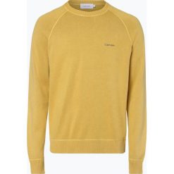 Calvin Klein - Sweter męski, żółty. Swetry męskie Calvin Klein. Za 449,95 zł.