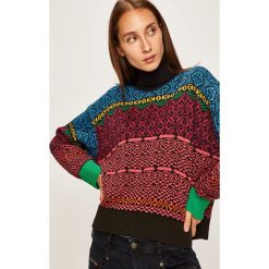 Diesel - Sweter. Niebieskie swetry damskie Diesel, s, bez wzorów, z wełny, bez rękawów. Za 929,90 zł.