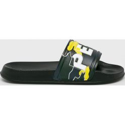 Pepe Jeans - Klapki Slider Camo. Żółte kapcie męskie Pepe Jeans, z jeansu. W wyprzedaży za 89,90 zł.