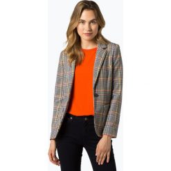 Marc Cain Collections - Blezer damski, beżowy. Brązowe bolerka i narzutki damskie Marc Cain Collections, w kratkę, bez rękawów. Za 999,95 zł.