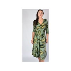 NADIA - sukienka rozkloszowana _ 2XS - 5XL. Zielone sukienki damskie Collibri, na co dzień, s, bez wzorów, z dzianiny, biznesowe, bez kołnierzyka, petite, bez rękawów, rozkloszowane. Za 219,00 zł.