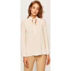 Lauren Ralph Lauren - Bluzka. Białe bluzki damskie Lauren Ralph Lauren, s, bez wzorów, z poliesteru, eleganckie, bez kołnierzyka, z długim rękawem. W wyprzedaży za 499,90 zł.