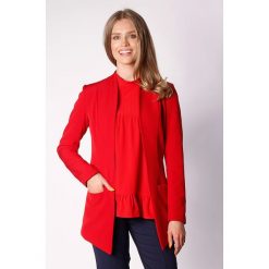 Żakiet w kolorze czerwonym. Czerwone żakiety damskie Moda na kolor, xs, bez wzorów. W wyprzedaży za 169,95 zł.