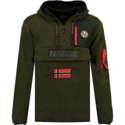 Bluza polarowa "Terifique" w kolorze khaki. Brązowe bluzy męskie m, z polaru, z kapturem. W wyprzedaży za 159,95 zł.