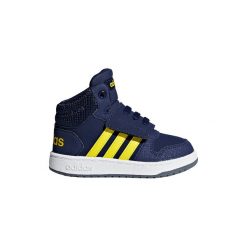 Buty adidas Hoops Mid 2.0 I (B75947). Żółte buty chłopięce sportowe marki Adidas, z materiału, bez zapięcia. Za 109,99 zł.