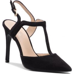 Sandały LIU JO - Lola 15 S19015 P0021 Black 22222. Czarne klapki damskie Liu Jo, z aplikacjami, ze skóry, bez obcasa, na obcasie. W wyprzedaży za 399,00 zł.