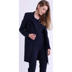 Granatowa Długa Klasyczna Marynarka na Jeden Guzik. Niebieskie marynarki damskie Molly.pl, s, bez wzorów. Za 194,90 zł.