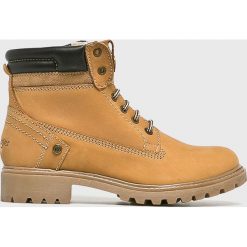Wrangler - Buty Creek Fur. Żółte buty sportowe damskie marki Wrangler, bez wzorów, ze skóry, sportowe. W wyprzedaży za 339,90 zł.