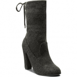 Kozaki BIG STAR - Y274218 Dk. Grey. Szare kowbojki damskie BIG STAR, z materiału. W wyprzedaży za 169,00 zł.