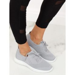 Buty sportowe szare FROEMA. Szare buty sportowe damskie FunKee.pl, bez wzorów, z tkaniny, sportowe. Za 91,99 zł.