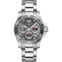LONGINES HydroConquest L3.783.4.76.6. Szare, analogowe zegarki męskie LONGINES, ze stali. Za 9420,00 zł.