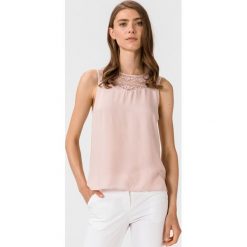 Vero Moda Boca Top Beżowy. Brązowe podkoszulki damskie Vero Moda, l, w koronkowe wzory, z wiskozy, bez rękawów. Za 97,95 zł.