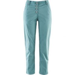 Chinosy damskie: Spodnie chino „papertouch” 7/8, WIDE bonprix niebieski mineralny