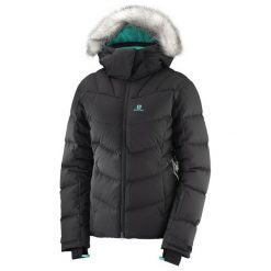 Salomon Damska Kurtka Puchowa Icetown Jkt W Black M. Czarne kurtki damskie narciarskie marki Salomon, m, z puchu. W wyprzedaży za 969,00 zł.
