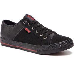 Tenisówki BIG STAR - DD174256 Black. Czarne trampki męskie BIG STAR, na co dzień, bez wzorów, z gumy, retro, bez zapięcia. Za 119,00 zł.