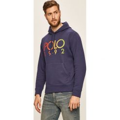 Polo Ralph Lauren - Bluza. Niebieskie bluzy męskie Polo Ralph Lauren, s, z nadrukiem, z bawełny, z kapturem, bez rękawów, z kapturem. Za 639,90 zł.