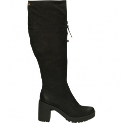 Kozaki ocieplane - 576N NAB NERO. Czarne buty zimowe damskie Venezia, z nubiku. Za 299,00 zł.