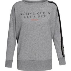 Bluza DEHA ACTIVE. Szare bluzy damskie Deha, z nadrukiem, z dzianiny, bez rękawów, bez kaptura. W wyprzedaży za 196,00 zł.