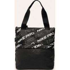 Nike - Torebka. Czarne torby damskie na zakupy Nike, z nadrukiem, z poliesteru, duże, z nadrukiem, bez dodatków. Za 169,90 zł.