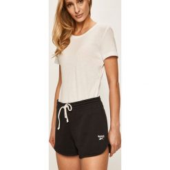 Reebok - Szorty. Czarne spodenki sportowe damskie Reebok, s, bez wzorów, z bawełny, sportowe. Za 89,90 zł.