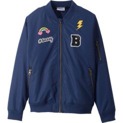 Kurtka pilotka bonprix kobaltowy. Niebieskie kurtki dziewczęce bonprix, z aplikacjami, eleganckie, bez kaptura. Za 59,99 zł.