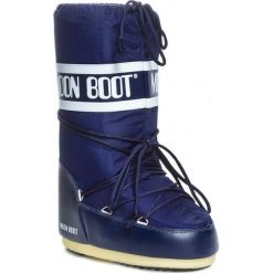 Śniegowce MOON BOOT - Nylon 14004400002 Blue. Niebieskie kozaki dziewczęce marki Moon Boot, ze skóry ekologicznej. W wyprzedaży za 249,00 zł.