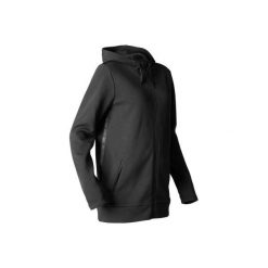 Bluza do relaksacji do jogi. Czarne bluzy damskie DOMYOS, xl, bez wzorów, z elastanu, bez rękawów, bez kaptura. Za 129,99 zł.
