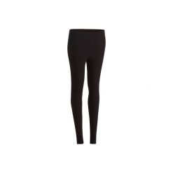 Legginsy fitness Slim FIT+ damskie. Czarne legginsy sportowe damskie DOMYOS, xs, z elastanu, na fitness i siłownię. W wyprzedaży za 19,99 zł.