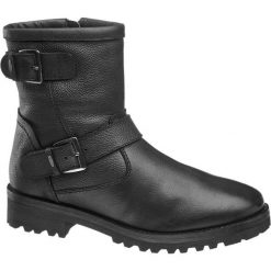 Botki damskie 5th Avenue czarne. Czarne botki damskie na obcasie marki 5th Avenue, z materiału, na zamek. Za 259,90 zł.