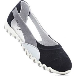 Baleriny skórzane bonprix czarno-szary. Czarne baleriny damskie bonprix. Za 99,99 zł.