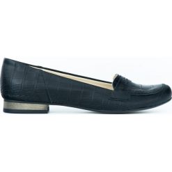 Balerinki lordsy z motywem krokodyla - skóra naturalna - model 025 - kolor czarny krokodyl. Czarne baleriny damskie Zapato, z jeansu, z okrągłym noskiem, na niskim obcasie, na obcasie. W wyprzedaży za 179,40 zł.