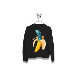 Bluza Brokatowy Banan Damska. Czarne bluzy damskie marki Failfake, xs, bez wzorów, bez rękawów, bez kaptura. Za 160,00 zł.