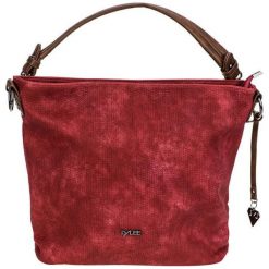 Lylee Fleurette Elegancka Torebka Hobo Bag Red. Czerwone torebki klasyczne damskie marki Lylee, bez wzorów, eleganckie, bez dodatków. W wyprzedaży za 106,00 zł.