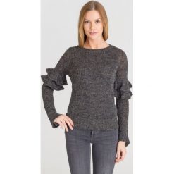 SWETER PATRIZIA PEPE. Żółte swetry damskie Patrizia Pepe, s, z aplikacjami, bez rękawów, bez kaptura. Za 444,50 zł.