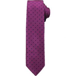 Fioletowy Elegancki Męski Krawat -ALTIES- w Granatowe Kropki, Groszki KRALTS0208. Niebieskie krawaty męskie Alties, w grochy, z tkaniny, eleganckie. Za 39,00 zł.