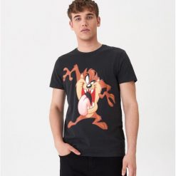 T-shirt z nadrukiem Looney Tunes - Szary. Szare t-shirty męskie House, s, z nadrukiem, bez kołnierzyka. Za 49,99 zł.