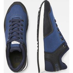 Sneakersy "Calow" w kolorze granatowym. Niebieskie trampki męskie marki G-Star, z nadrukiem, z materiału, na sznurówki. W wyprzedaży za 292,95 zł.
