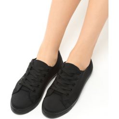 Trampki damskie slip on: Czarne Tenisówki Higot
