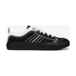 Diesel S-Astico Low Lace Tenisówki Czarny. Czarne trampki męskie Diesel, bez wzorów, z materiału, bez zapięcia. Za 421,95 zł.