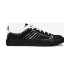 Diesel S-Astico Low Lace Tenisówki Czarny. Czarne trampki męskie Diesel, bez wzorów, z materiału, bez zapięcia. Za 421,95 zł.