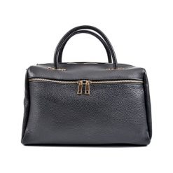 Torebki klasyczne damskie: Skórzana torebka w kolorze czarnym – (S)24 x (W)33 x (G)19 cm