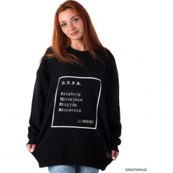 Bluza unisex z cytatem, Witkacy. Czarne bluzy męskie rozpinane marki Pakamera, s. Za 179,00 zł.