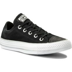Trampki CONVERSE - Ctas Ox 559887C Black/Silver/White. Czarne półbuty damskie marki Converse, bez wzorów, z gumy, bez obcasa, na płaskiej podeszwie, bez zapięcia. W wyprzedaży za 199,00 zł.