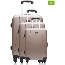 Walizki: Walizki (3 szt.) „Lanzarote” w kolorze różowozłotym