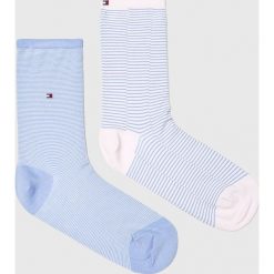 Tommy Hilfiger - Skarpetki (2-Pack). Różowe skarpetki damskie marki TOMMY HILFIGER, l, z bawełny. W wyprzedaży za 29,90 zł.