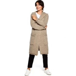 BeWear kardigan damski BK016 uni jasnobrązowy. Pomarańczowe swetry damskie BeWear, bez wzorów. Za 249,00 zł.